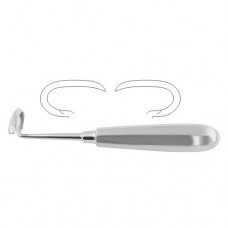 Doyen Rib Raspatory Curved Right - For Adults Stainless Steel, 17.5 cm - 7"